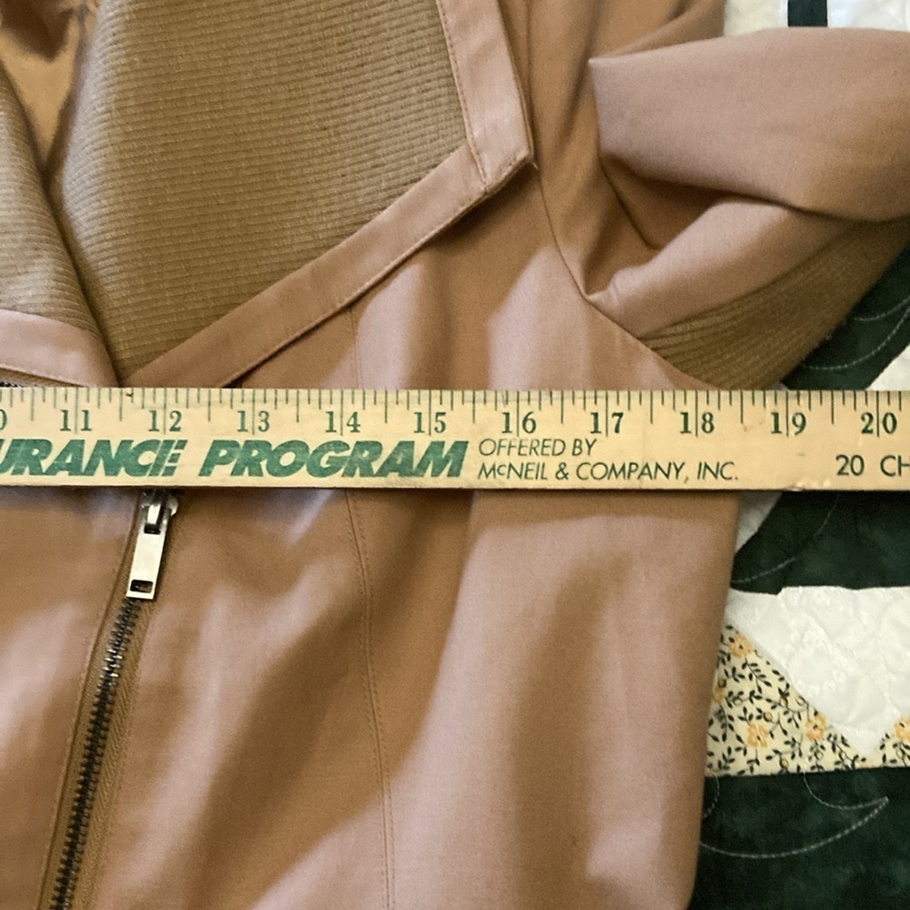 G by Giuliana Rancic crop jacket womens medium tan cotton blend lined - Picture 6 of 11